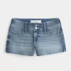 Shorts-shorts med låg höjd medeltvätt