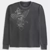 Skalle Grafisk Thermal Crew Skjorta
