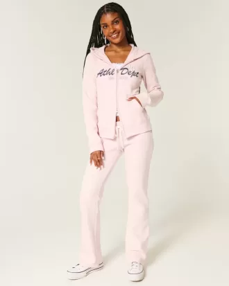 Slim Athletic Dept Grafisk Zip-Up Hoodie