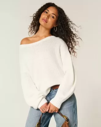Slouchy Off-the-Soulder tröja
