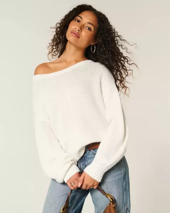 Slouchy Off-the-Soulder tröja Slouchy Off-the-Soulder tröja