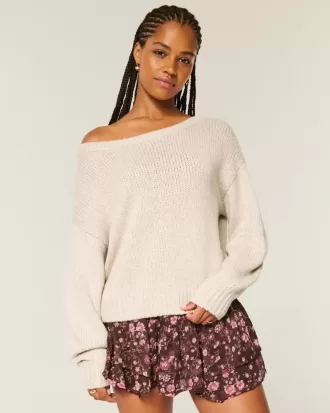 Slouchy Off-the-Soulder tröja