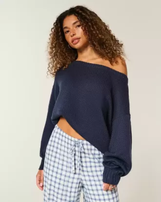 Slouchy Off-the-Soulder tröja