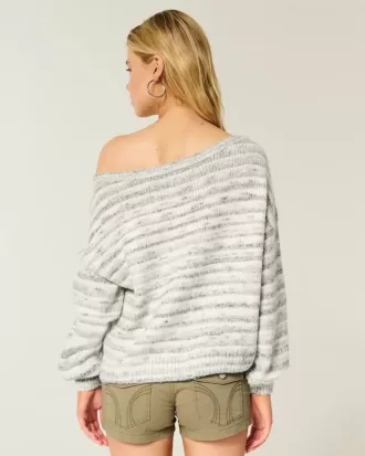 Slouchy Off-the-Soulder tröja