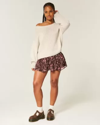 Slouchy Off-the-Soulder tröja