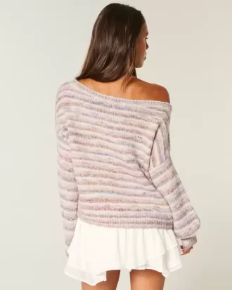 Slouchy Off-the-Soulder tröja