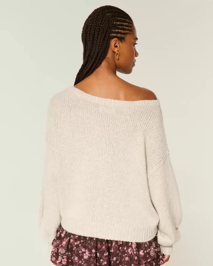 Slouchy Off-the-Soulder tröja Slouchy Off-the-Soulder tröja