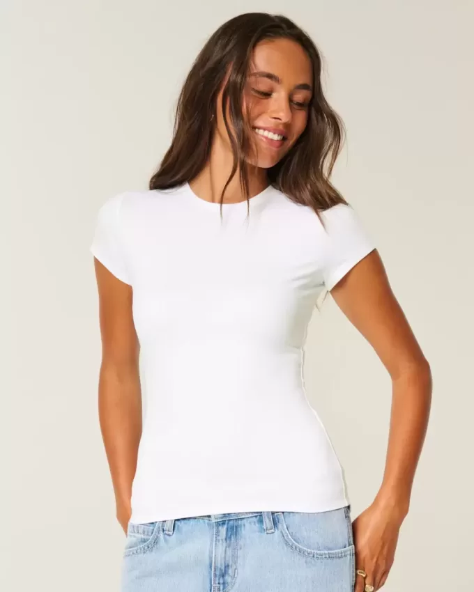 Sömlös Tyg Crew Baby Tee Sömlös Tyg Crew Baby Tee