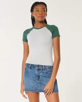 Sömlös tyg Longline Crew Baby Tee