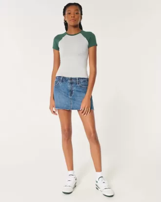 Sömlös tyg Longline Crew Baby Tee