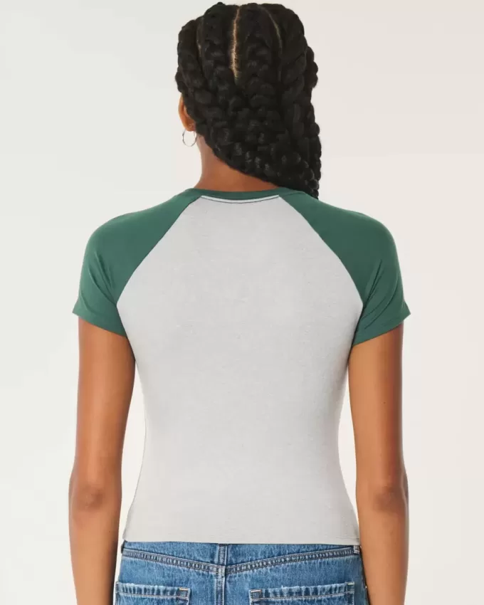 Sömlös tyg Longline Crew Baby Tee Sömlös tyg Longline Crew Baby Tee