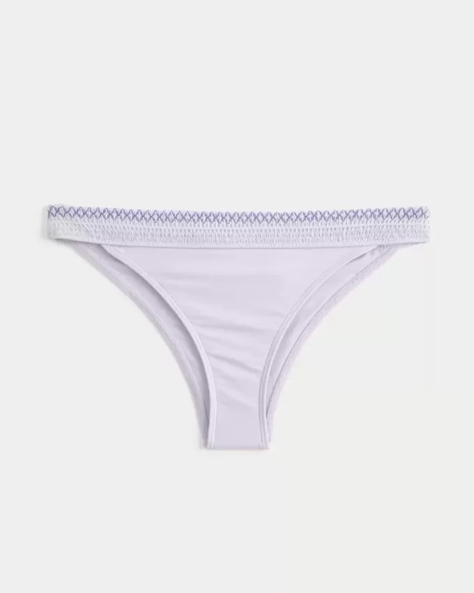 Smockad midja med höga ben Fräckaste bikinibotten Smockad midja med höga ben Fräckaste bikinibotten