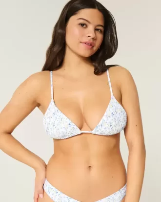 Smockad Triangel Bikinitopp