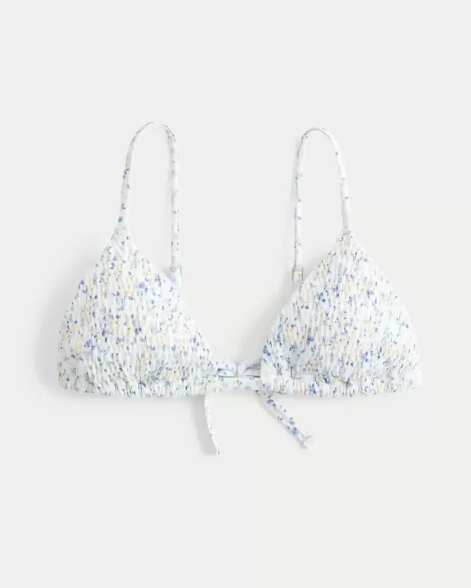 Smockad Triangel Bikinitopp