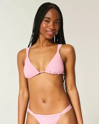 Smocked Over-the-Soulder Triangel Bikinitopp