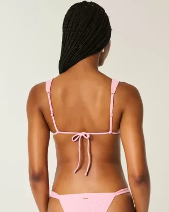Smocked Over-the-Soulder Triangel Bikinitopp