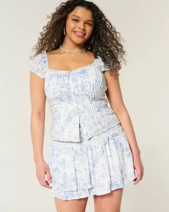 Smocked Tiered Mini Skort