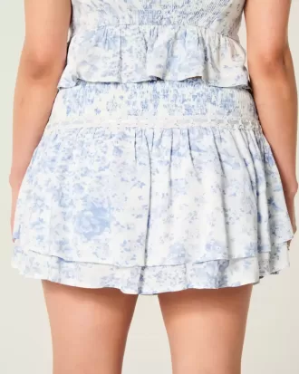 Smocked Tiered Mini Skort