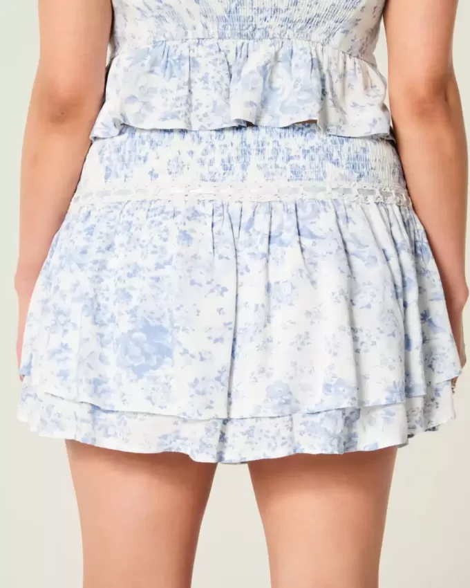 Smocked Tiered Mini Skort