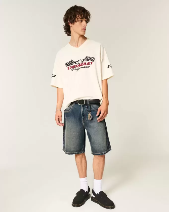 Snake Graphic Baggy jeansshorts Snake Graphic Baggy jeansshorts