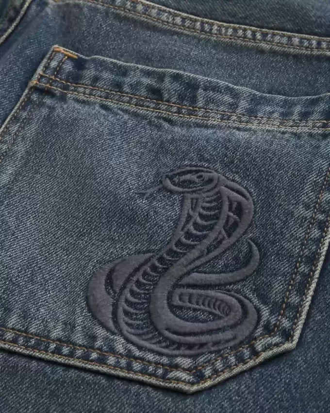 Snake Graphic Baggy jeansshorts Snake Graphic Baggy jeansshorts