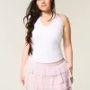 Spets-Chiffong Tiered Mini Skort