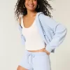 Spets grafiska mini fleece shorts