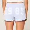 Spets grafiska mini fleece shorts