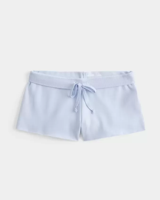 Spets grafiska mini fleece shorts