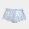 Spets grafiska mini fleece shorts