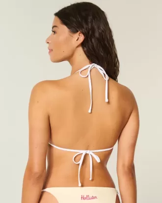 Spring Break Grafisk Halter Triangle Bikinitopp