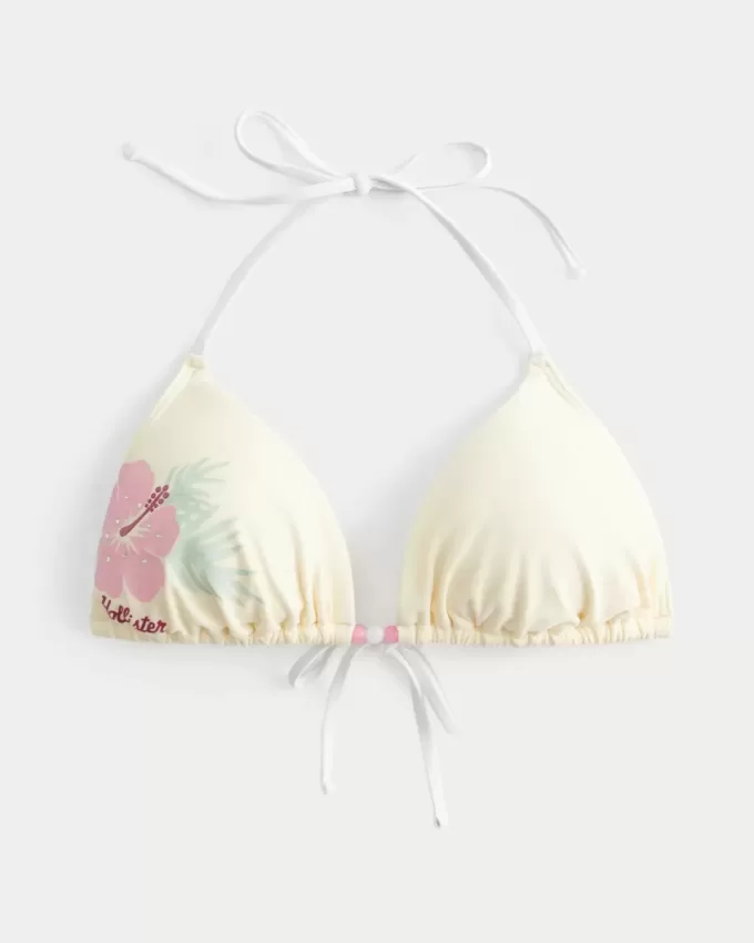 Spring Break Grafisk Halter Triangle Bikinitopp Spring Break Grafisk Halter Triangle Bikinitopp