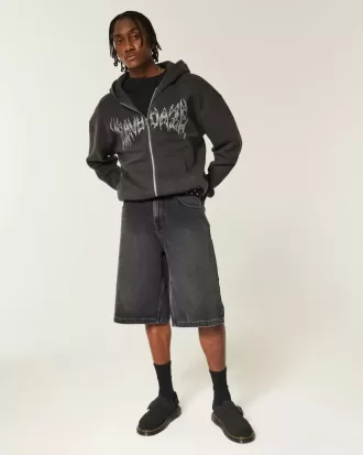 Star Graphic Super Baggy jeansshorts