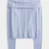 Stickad off-the-shoulder tröja Stickad off-the-shoulder tröja