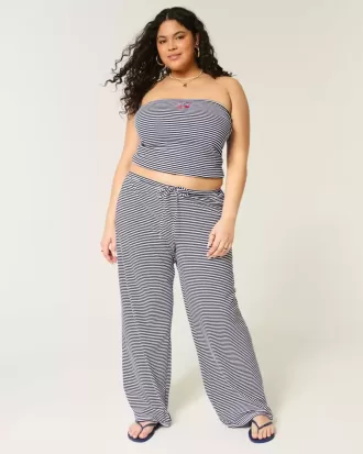 Stickade Baggy Pull-On byxor