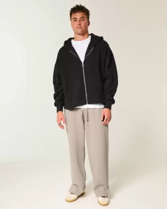 Super Baggy Y2K Träningsbyxor med delad fåll