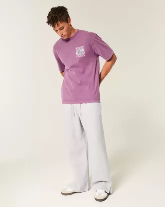 Super Baggy Y2K Träningsbyxor med delad fåll