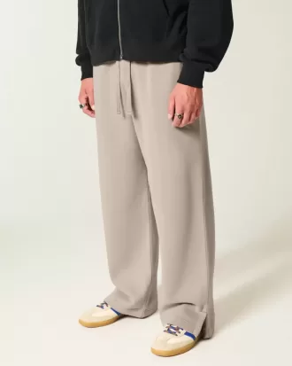 Super Baggy Y2K Träningsbyxor med delad fåll