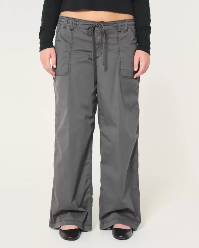 Superbaggy byxor i låg höjd