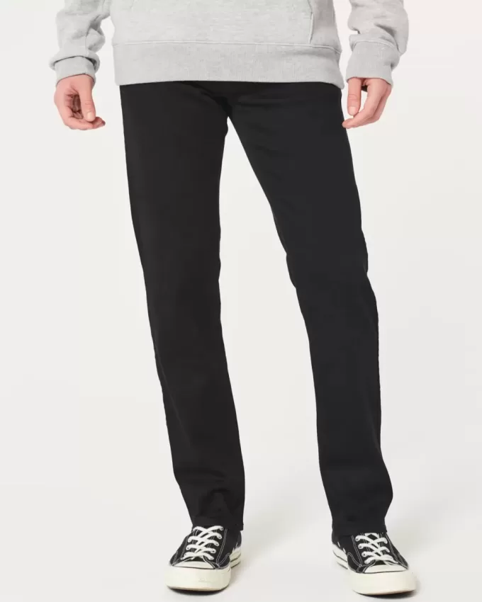 Svarta No Fade Slim Straight Jeans Svarta No Fade Slim Straight Jeans