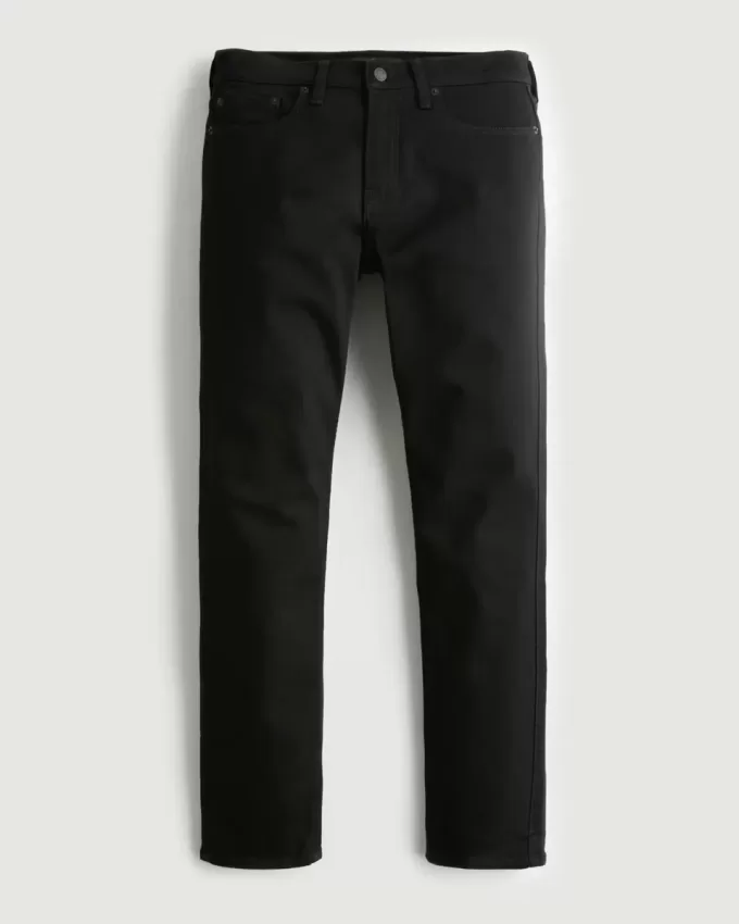 Svarta No Fade Slim Straight Jeans Svarta No Fade Slim Straight Jeans