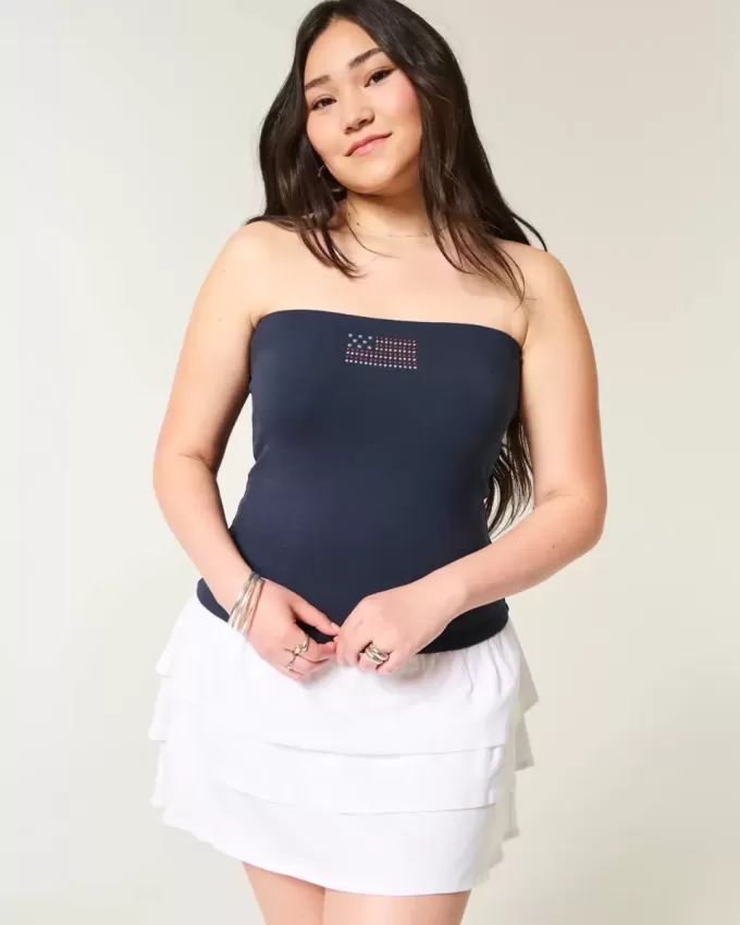 Taylor Shine Grafisk Tube Top Taylor Shine Grafisk Tube Top