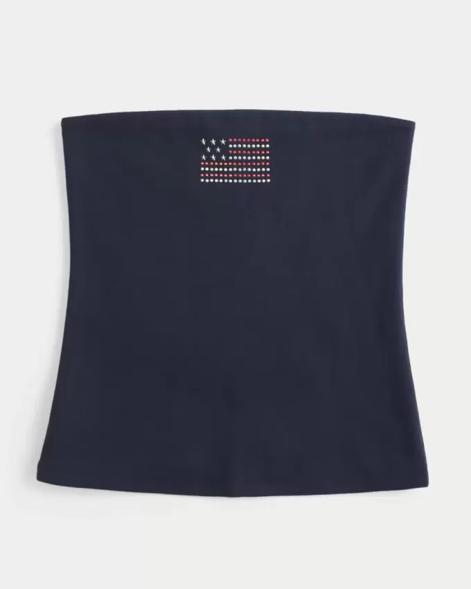 Taylor Shine Grafisk Tube Top Taylor Shine Grafisk Tube Top