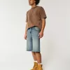 Taz Graphic Medium Wash Super Baggy jeansshorts