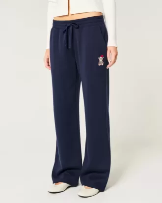 Teddy Bear Graphic Raight Sweatpants