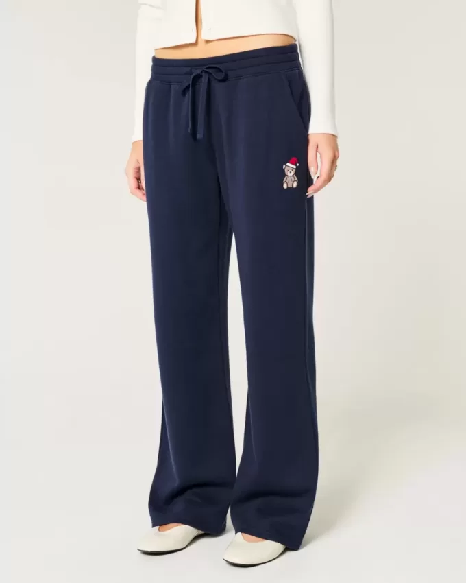 Teddy Bear Graphic Raight Sweatpants