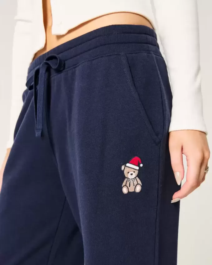 Teddy Bear Graphic Raight Sweatpants