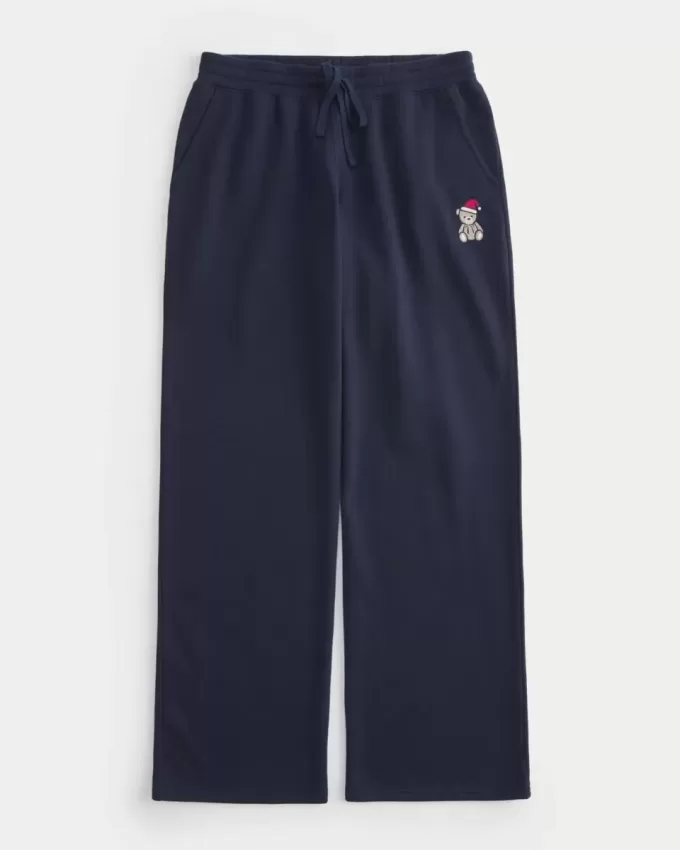 Teddy Bear Graphic Raight Sweatpants