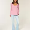 Tie-Back Henley Babydoll Top Tie-Back Henley Babydoll Top