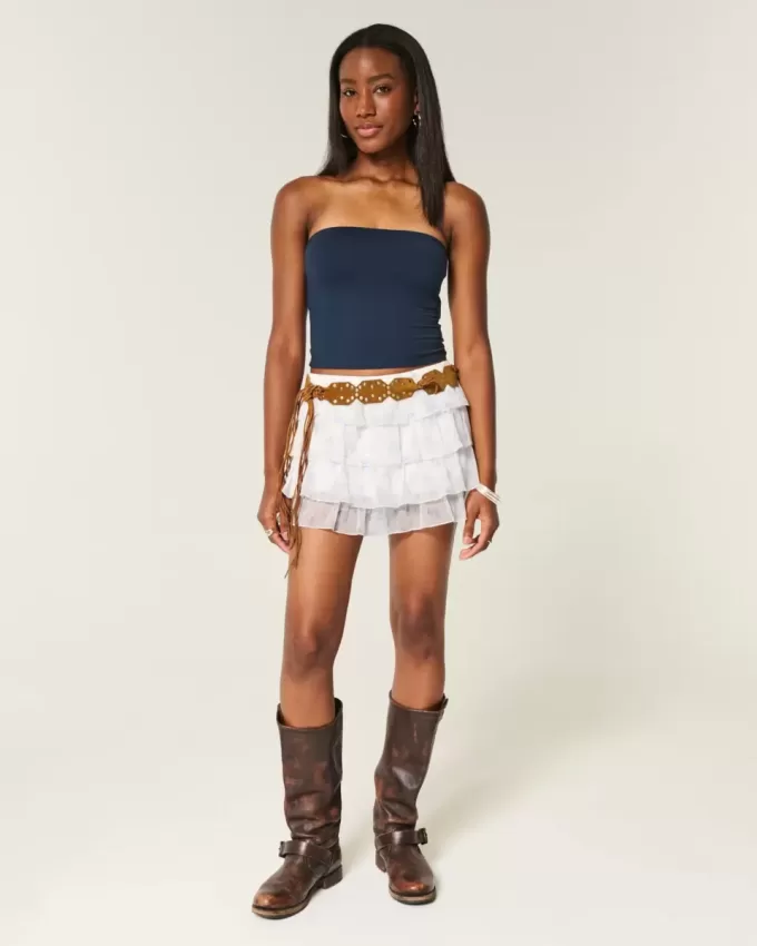 Tiered Chiffong Mini Skort